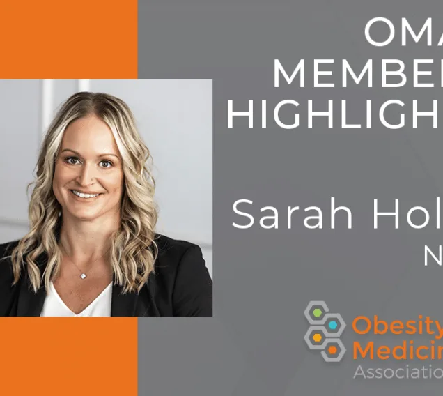 image of Sarah Holz, NP on a graphic that says OMA Member Highlight
