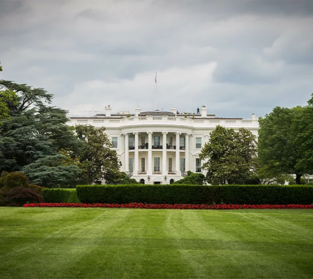 image of the White House front lawn