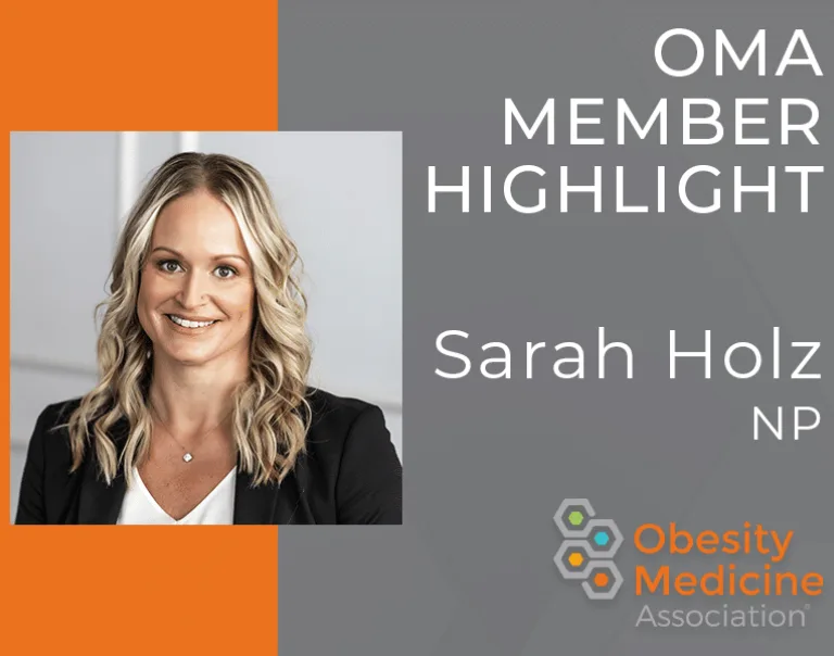image of Sarah Holz, NP on a graphic that says OMA Member Highlight
